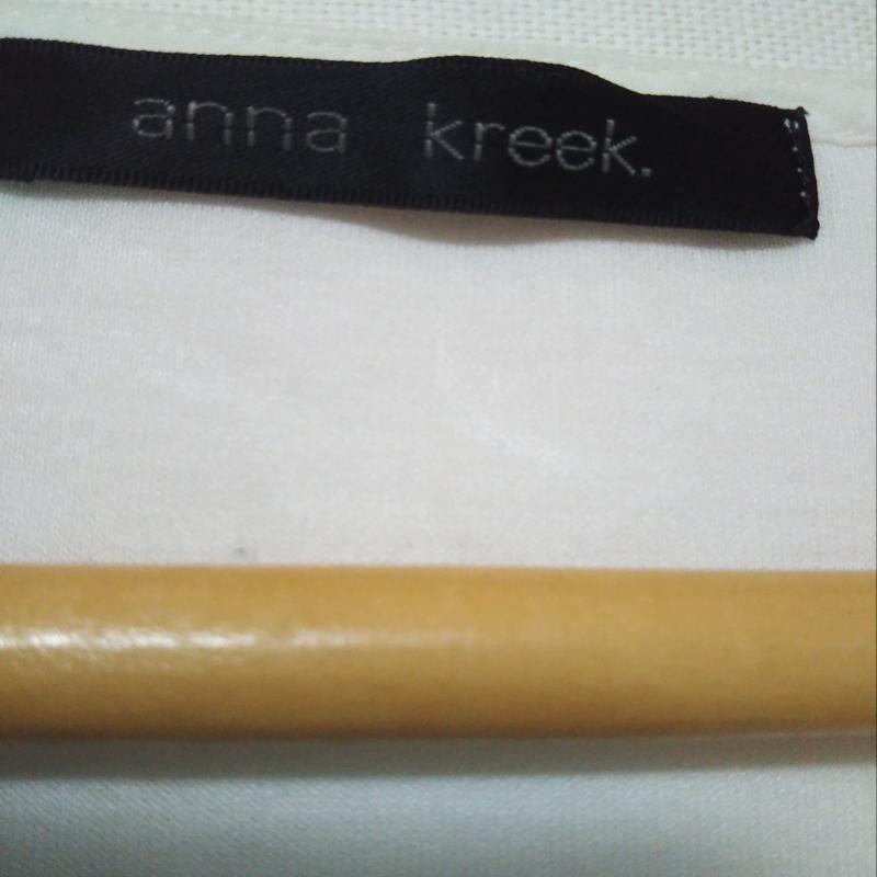 アンナクリーク anna kreek カットソー 半袖 総柄 X 無地 白 / ホワイト / X 黒 / ブラック /  レディース USED 古着 中古 10004344