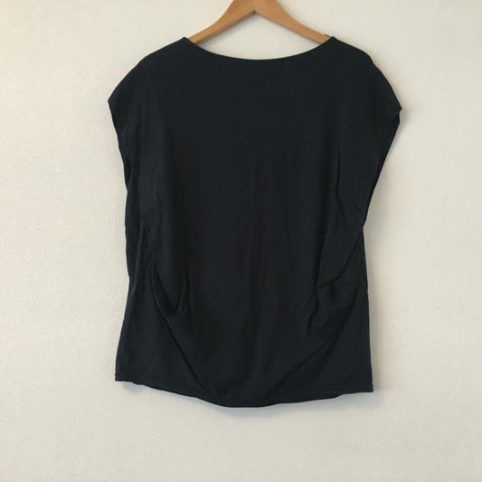ヨーロ YOLO カットソー 半袖 40 無地 紺 / ネイビー /  レディース USED 古着 中古 10004436