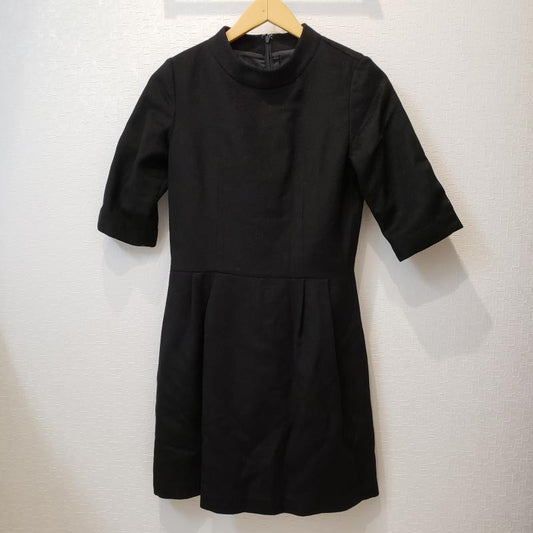 ルール RULe ワンピース ひざ丈スカート S 無地 黒 / ブラック /  レディース USED 古着 中古 10004474