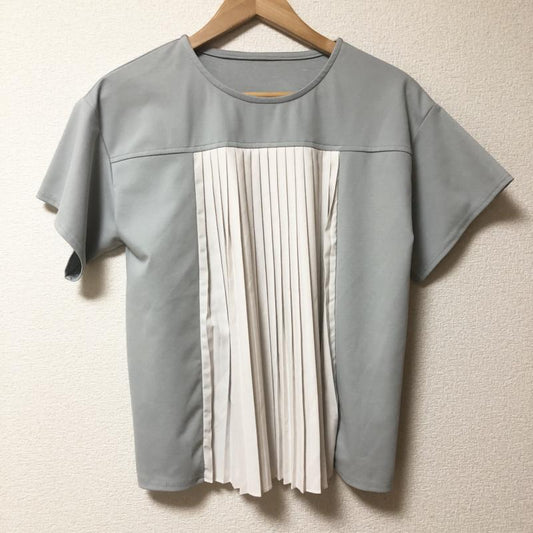 ヨーロ YOLO カットソー 半袖 36 無地 白 / ホワイト / X 緑 / グリーン /  レディース USED 古着 中古 10004941