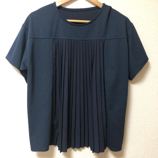 ヨーロ YOLO カットソー 半袖 38 無地 紺 / ネイビー /  レディース USED 古着 中古 10004942