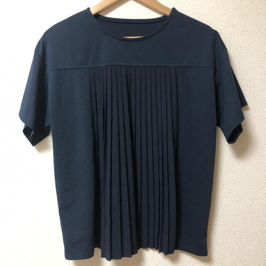 ヨーロ YOLO カットソー 半袖 38 無地 紺 / ネイビー /  レディース USED 古着 中古 10004943