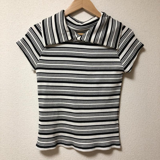 リアラ Reala カットソー 半袖 M ボーダー柄 白 / ホワイト / X 青 / ブルー /  レディース USED 古着 中古 10004982