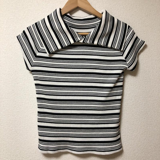 リアラ Reala カットソー 半袖 M ボーダー柄 白 / ホワイト / X 青 / ブルー /  レディース USED 古着 中古 10004983