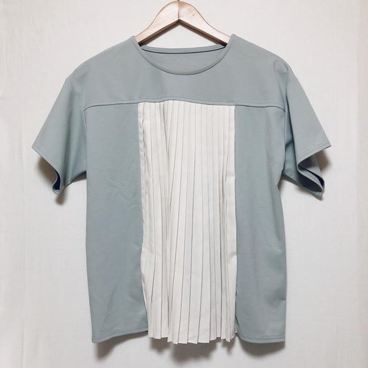 ヨーロ YOLO カットソー 半袖 38 無地 白 / ホワイト / X 緑 / グリーン /  レディース USED 古着 中古 10005020