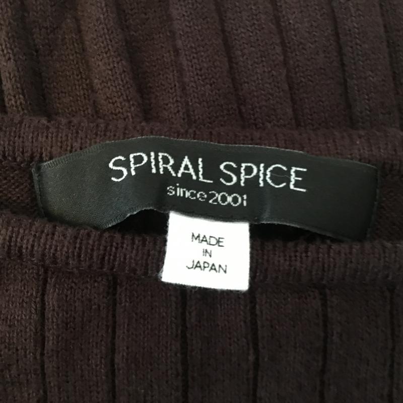 スパイラルスパイス SPIRALSPICE カットソー 長袖 38 無地 茶 / ブラウン /  レディース USED 古着 中古 10005429