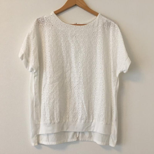 ヨーロ YOLO カットソー 半袖 38 無地 白 / ホワイト /  レディース USED 古着 中古 10005453