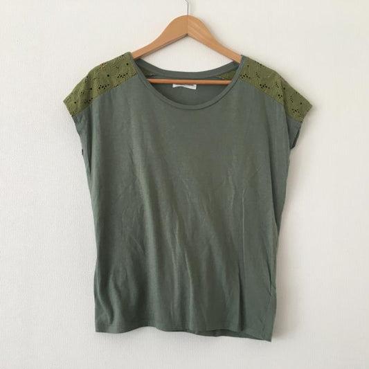 グリーンデイル ガーネット GREENDALE GARNET カットソー 半袖 M 無地 緑 / グリーン /  レディース USED 古着 中古 10005468