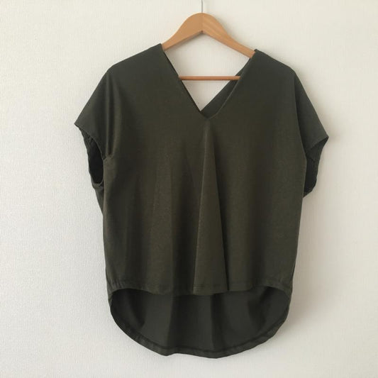 ロージー ROSIEE カットソー 半袖 38 無地 緑 / グリーン /  レディース USED 古着 中古 10005472