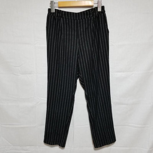 ダブルダージル DOUBLEDAZZLE パンツ スラックス イージーパンツ M ストライプ 黒 / ブラック / X 白 / ホワイト /  レディース USED 古着 中古 10006003