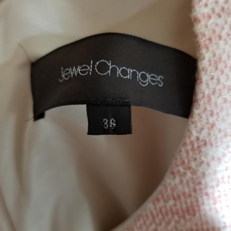 ジュエルチェンジズ Jewel Changes ワンピース ひざ丈スカート 36  白 / ホワイト / X 赤 / レッド /  レディース USED 古着 中古 10006027