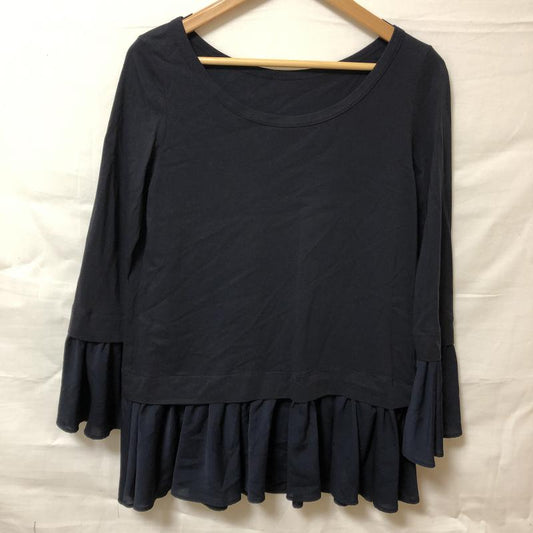 リズム R-ISM カットソー 長袖 2 無地 黒 / ブラック / X 紺 / ネイビー /  レディース USED 古着 中古 10006163