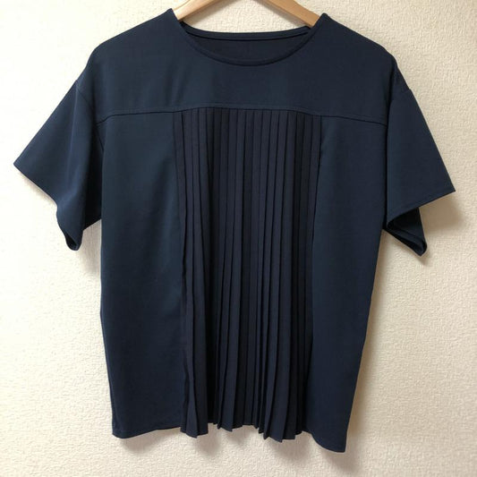 ヨーロ YOLO カットソー 半袖 38 無地 紺 / ネイビー /  レディース USED 古着 中古 10006626