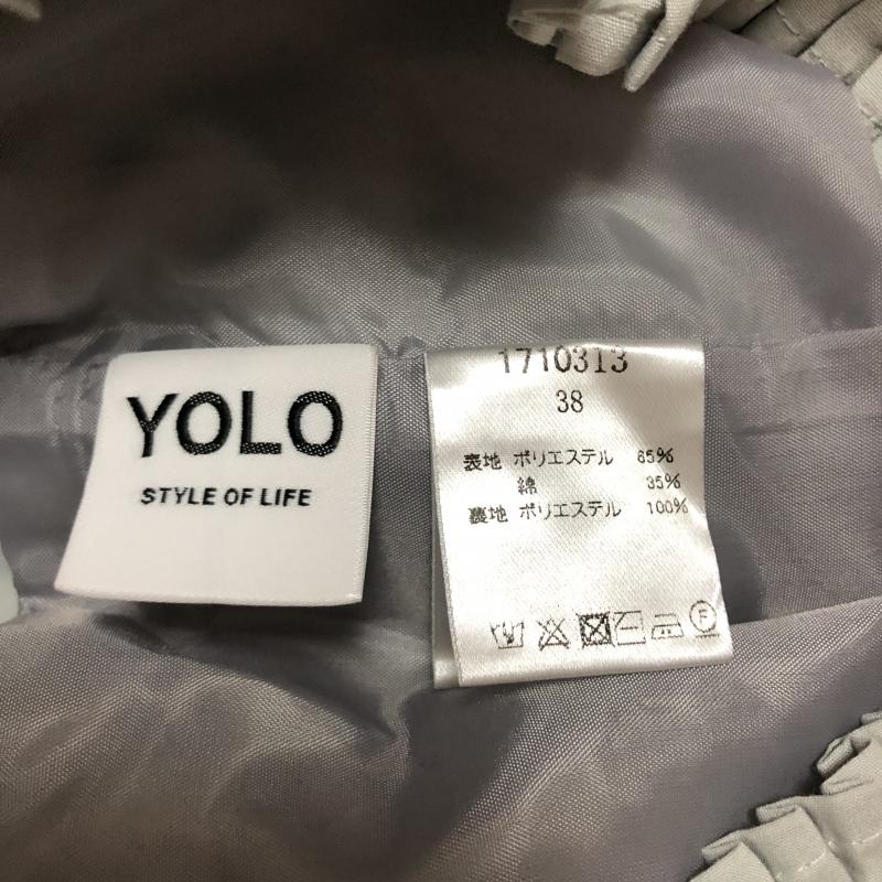 ヨーロ YOLO スカート ミニスカート 38 無地 灰 / グレー /  レディース USED 古着 中古 10006636