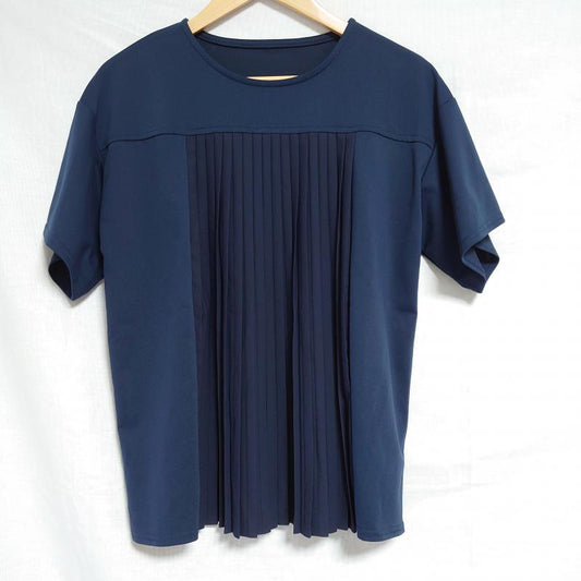 ヨーロ YOLO カットソー 半袖 40 無地 X  紺 / ネイビー /  レディース USED 古着 中古 10006728