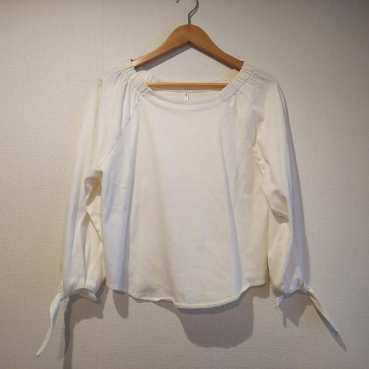 マルレーヌ ジョベル MARLENE JOBERT カットソー 長袖 M 無地 白 / ホワイト /  レディース USED 古着 中古 10007210