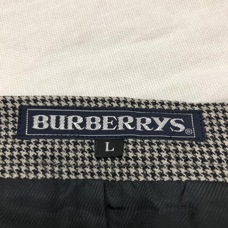 バーバリーズ BURBERRYS スカート ひざ丈スカート L 千鳥格子 白 / ホワイト / X 黒 / ブラック /  レディース USED 古着 中古 10007382