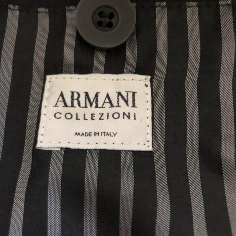 アルマーニコレッツォーニ ARMANI COLLEZIONI コート コート一般 40 無地 黒 / ブラック /  メンズ USED 古着 中古 10007392