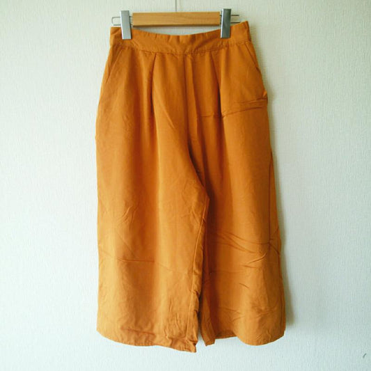 ショコラ フィネ ローブ chocol raffine robe ボトムス ボトムス ガウチョパンツ FREE 無地 橙 / オレンジ /  レディース USED 古着 中古 10007413