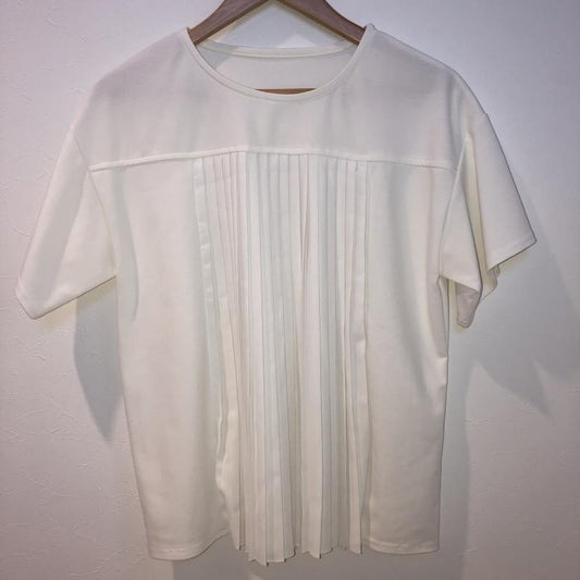 ヨーロ YOLO カットソー 半袖 38 無地 白 / ホワイト /  レディース USED 古着 中古 10007495