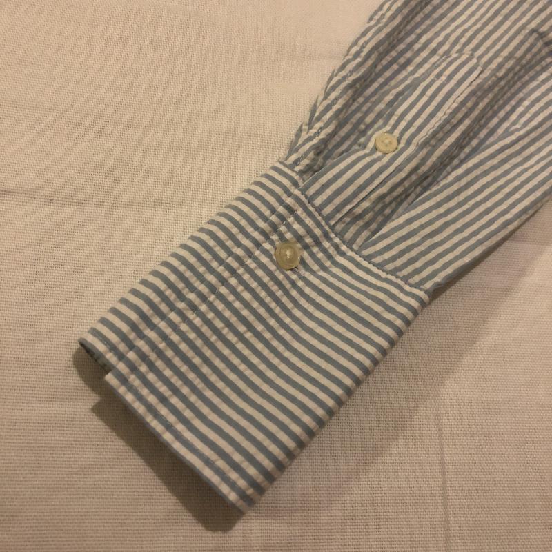 バナナリパブリック BANANA REPUBLIC シャツ、ブラウス 長袖 ストライプ 白 / ホワイト / X 青 / ブルー /  レディース USED 古着 中古 10008014