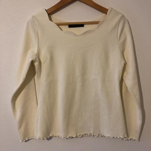 ブリスポイント BLISS POINT カットソー 長袖 M 無地 白 / ホワイト /  レディース USED 古着 中古 10008028