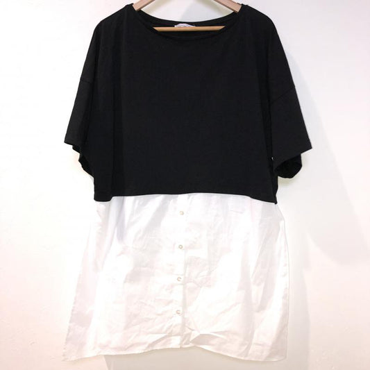 ザラコレクション ZARA COLLECTION カットソー 半袖 S 無地 黒 / ブラック / X 白 / ホワイト /  レディース USED 古着 中古 10008079