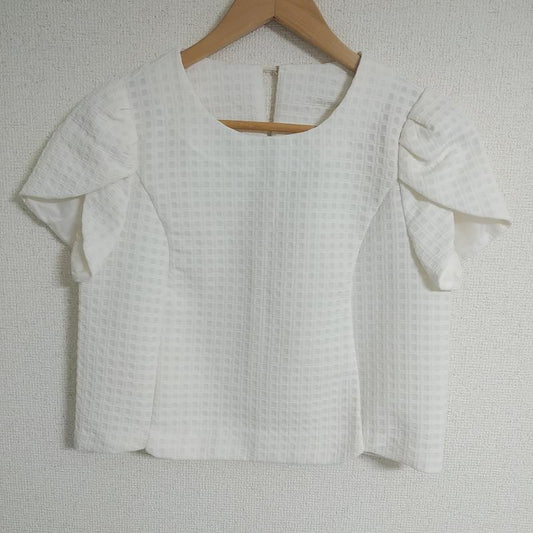 ヨーロ YOLO カットソー 半袖 36 無地 白 / ホワイト /  レディース USED 古着 中古 10008358