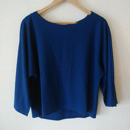 ポリーヌブロー Pauline Bleu カットソー 長袖 無地 青 / ブルー /  レディース USED 古着 中古 10008391