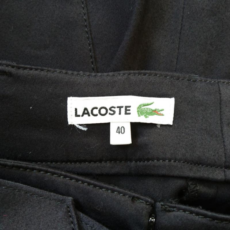 ラコステ LACOSTE スカート ひざ丈スカート 40 無地 黒 / ブラック /  レディース USED 古着 中古 10008444