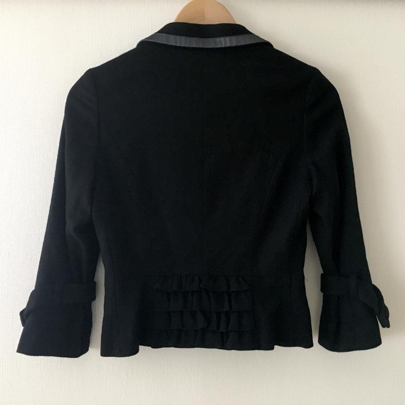ファサードグリーン FACADEGREEN ジャケット、上着 ジャケット、ブレザー 38 無地 黒 / ブラック /  レディース USED 古着 中古 10008605