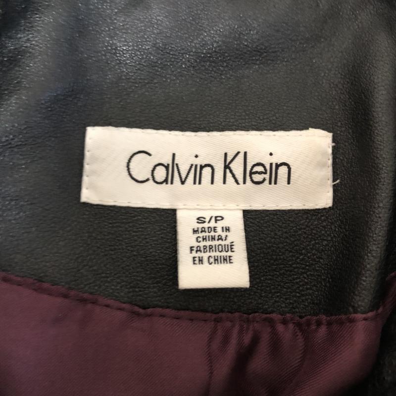 カルバン・クライン Calvin Klein ジャケット、上着 レザージャケット S 無地 黒 / ブラック /  レディース USED 古着 中古 10008636