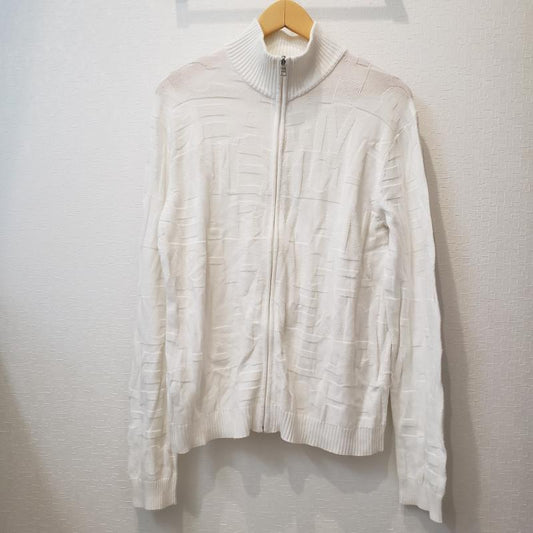 アルマーニエクスチェンジ ARMANI EXCHANGE カーディガン 長袖 M 無地 白 / ホワイト /  メンズ USED 古着 中古 10008650