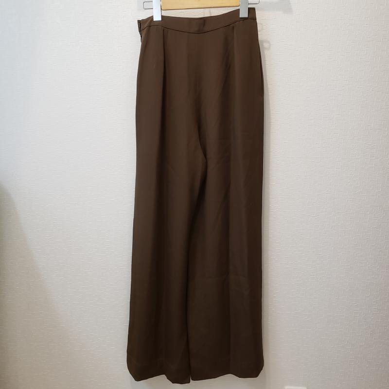 フォクシーブティック FOXEY BOUTIQUE パンツ スラックス ワイドパンツ 40 無地 茶 / ブラウン /  レディース USED 古着 中古 10008667