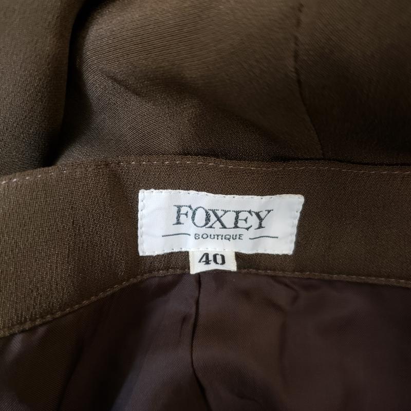 フォクシーブティック FOXEY BOUTIQUE パンツ スラックス ワイドパンツ 40 無地 茶 / ブラウン /  レディース USED 古着 中古 10008667