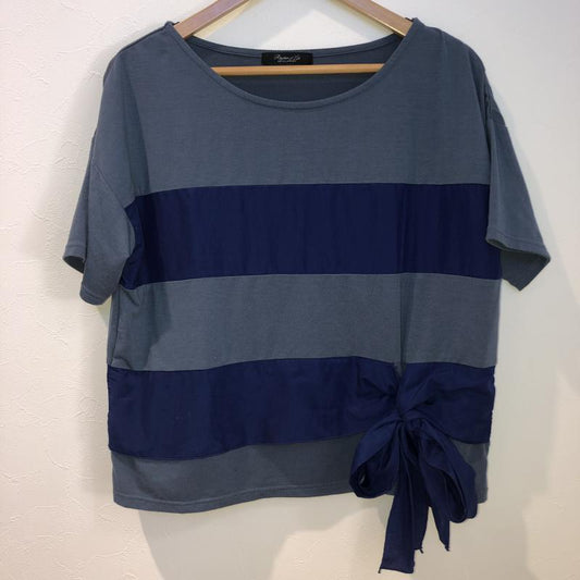リズムオブライフユナイテッドアローズ RHYTHMOFLIFEUNITEDARROWS カットソー 半袖 ボーダー柄 青 / ブルー /  レディース USED 古着 中古 10008705