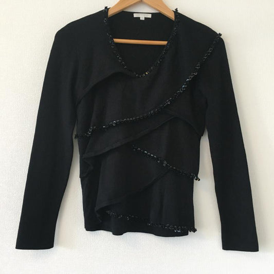 トゥー ビー シック TO BE CHIC カットソー 長袖 2 無地 黒 / ブラック /  レディース USED 古着 中古 10008760