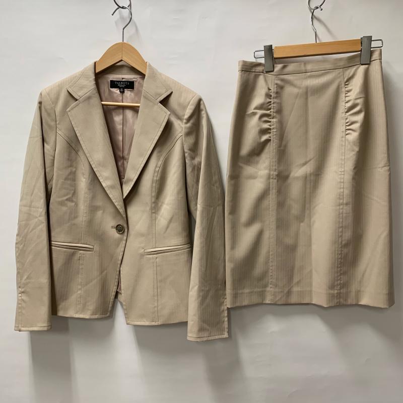 タルボット TALBOTS スーツ ひざ丈スカート ストライプ ベージュ / ベージュ /  レディース USED 古着 中古 10008857