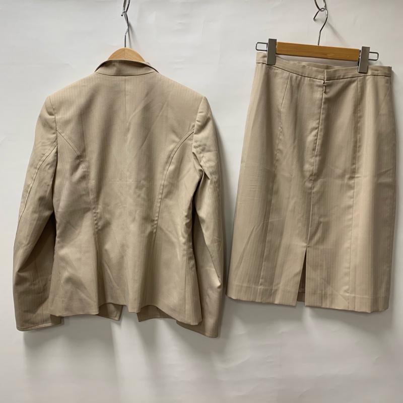 タルボット TALBOTS スーツ ひざ丈スカート ストライプ ベージュ / ベージュ /  レディース USED 古着 中古 10008857