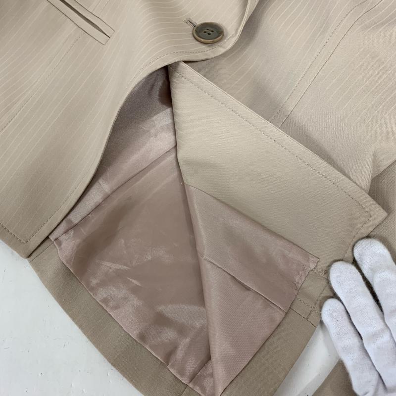 タルボット TALBOTS スーツ ひざ丈スカート ストライプ ベージュ / ベージュ /  レディース USED 古着 中古 10008857