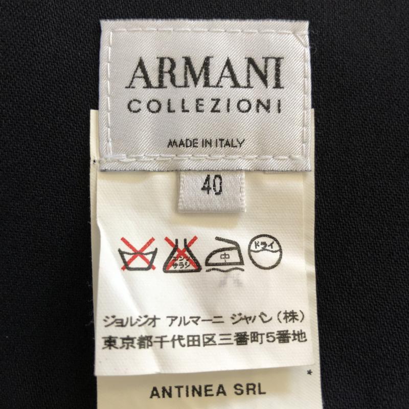 アルマーニコレッツォーニ ARMANI COLLEZIONI スカート ひざ丈スカート 40 無地 黒 / ブラック /  レディース USED 古着 中古 10009491