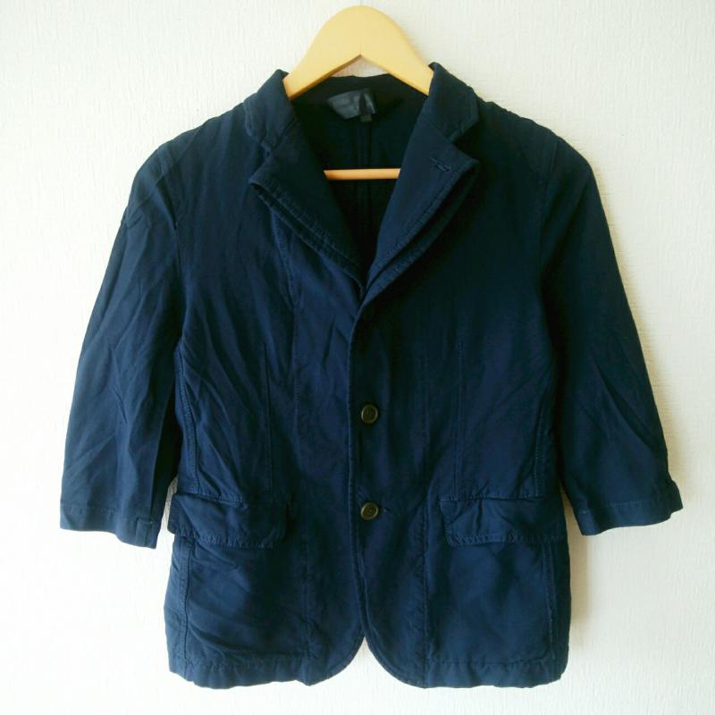 コムデギャルソンコムデギャルソン COMME des GARCONS COMME des GARCONS ジャケット、上着 ジャケット、ブレザー 7分袖 XS 無地 紺 / ネイビー /  メンズ USED 古着 中古 10009654