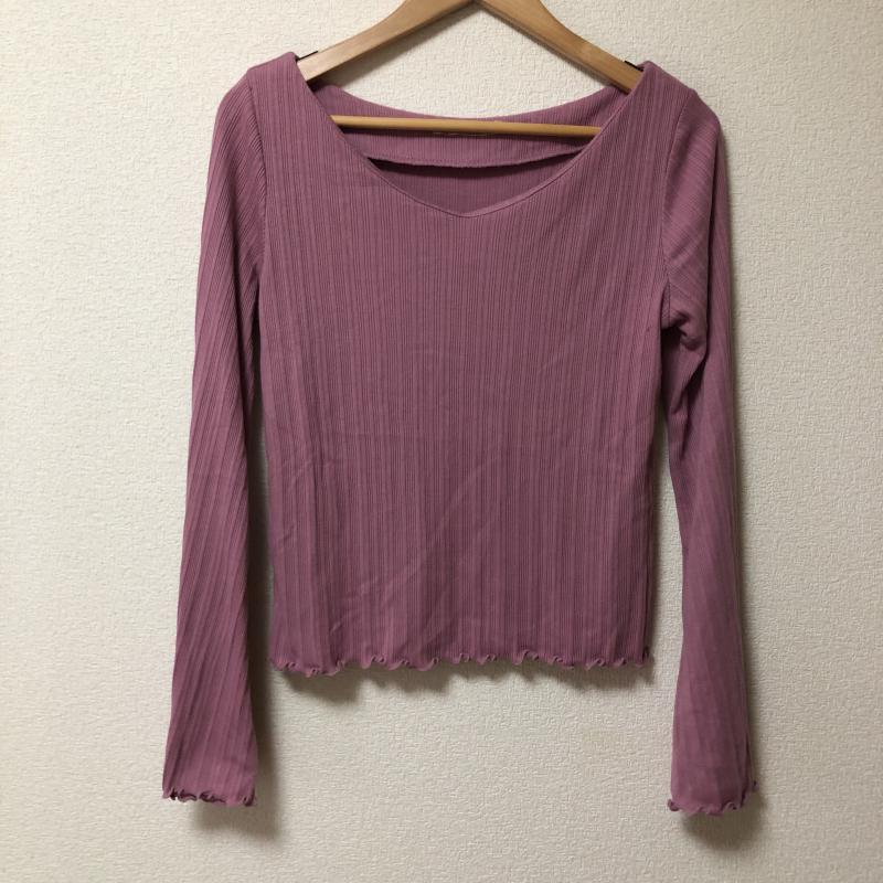 ワンアフター アナザー ナイスクラップ one after another NICE CLAUP カットソー 長袖 無地 紫 / パープル /  レディース USED 古着 中古 10009788