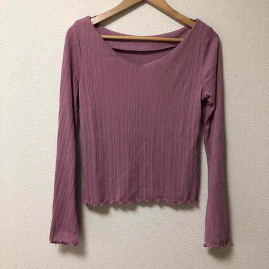 ワンアフター アナザー ナイスクラップ one after another NICE CLAUP カットソー 長袖 無地 紫 / パープル /  レディース USED 古着 中古 10009788