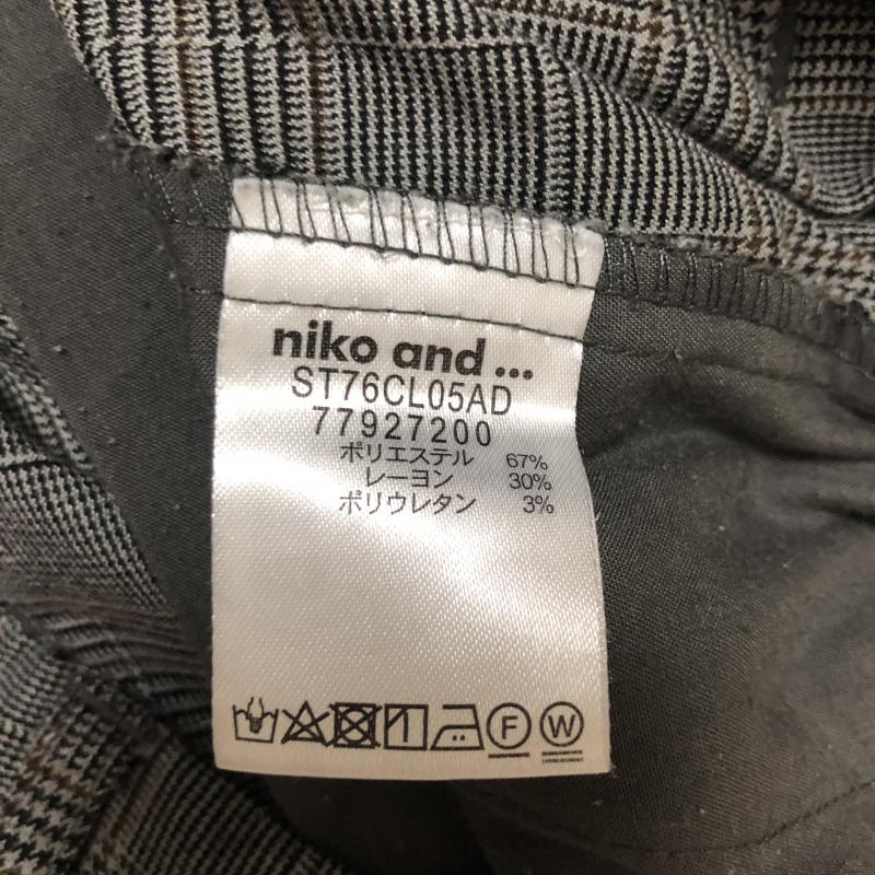 ニコアンド niko and... パンツ スラックス 3 チェック 黒 / ブラック / X 灰 / グレー / X ベージュ / ベージュ /  レディース USED 古着 中古 10009897