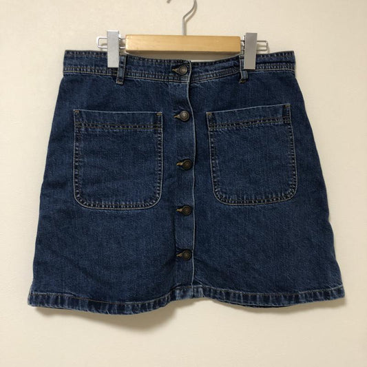 ザラウーマン ZARA WOMAN スカート ミニスカート L 無地 インディゴ / インディゴ /  レディース USED 古着 中古 10010079