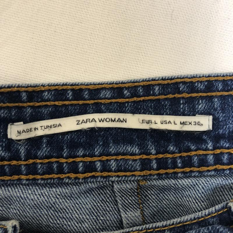 ザラウーマン ZARA WOMAN スカート ミニスカート L 無地 インディゴ / インディゴ /  レディース USED 古着 中古 10010079