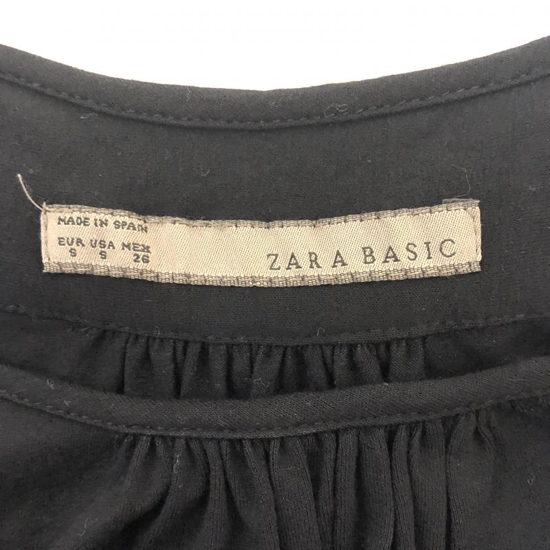 ザラベーシック ZARA BASIC ワンピース ひざ丈スカート S 無地 黒 / ブラック /  レディース USED 古着 中古 10010095