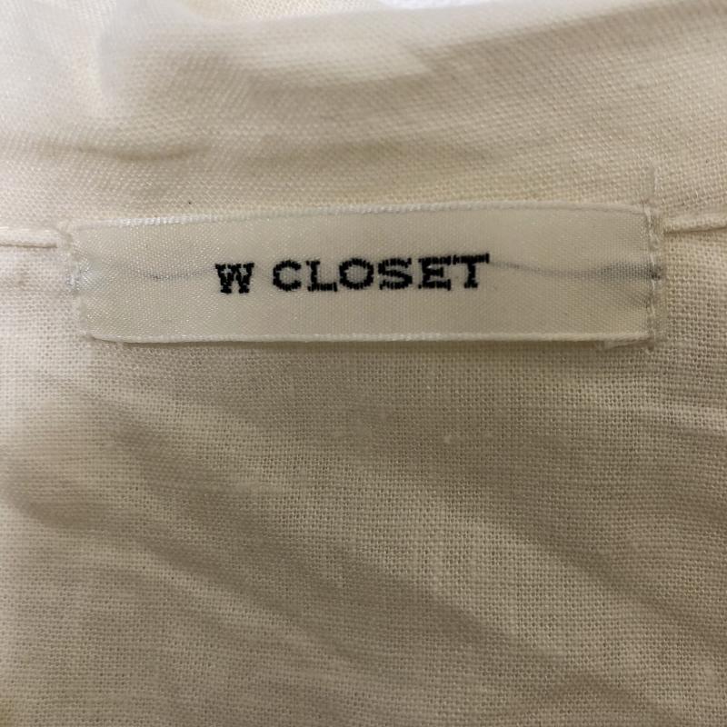 ダブルクローゼット w closet シャツ、ブラウス 長袖 FREE 無地 X  白 / ホワイト /  レディース USED 古着 中古 10010171