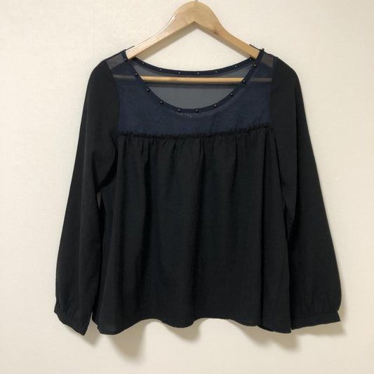 ミスティック mystic カットソー 長袖 FREE 無地 X  黒 / ブラック / X 紺 / ネイビー /  レディース USED 古着 中古 10010189